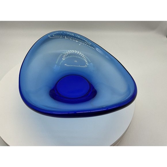 Vtg. Holmegaard MCM Chunky 1960's Oval Glass Bowl - Picture 10 of 16